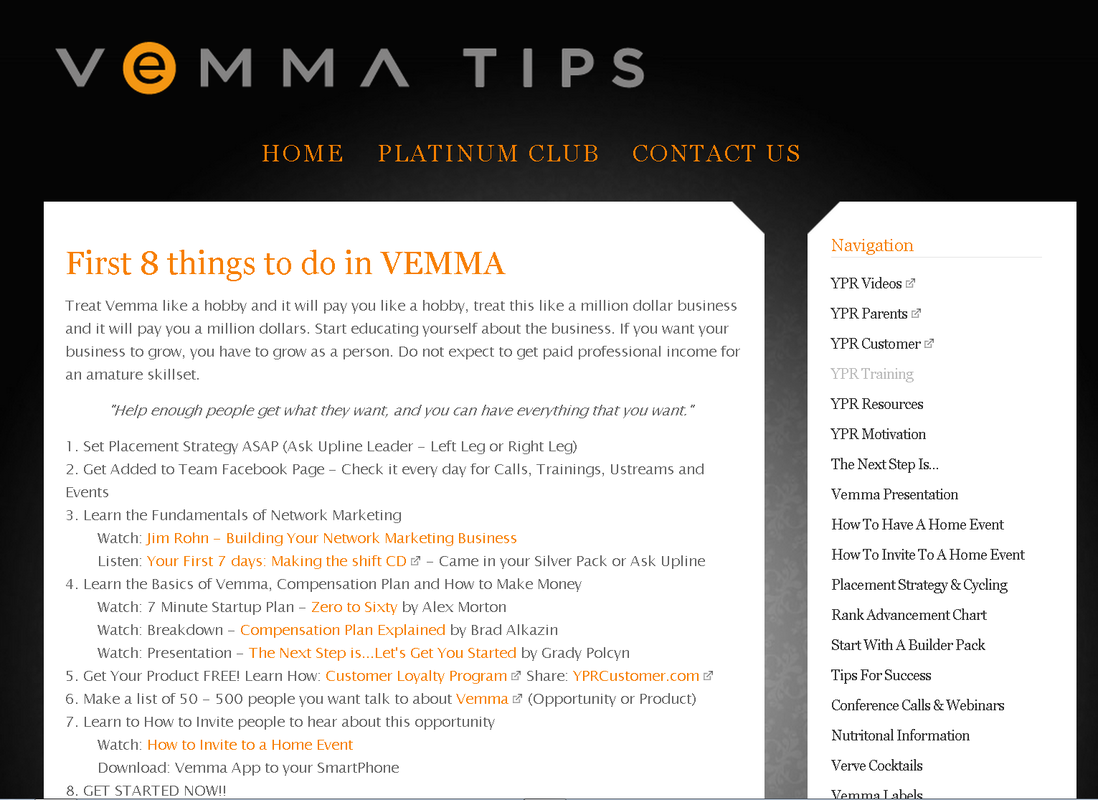 Vemma Pay Chart